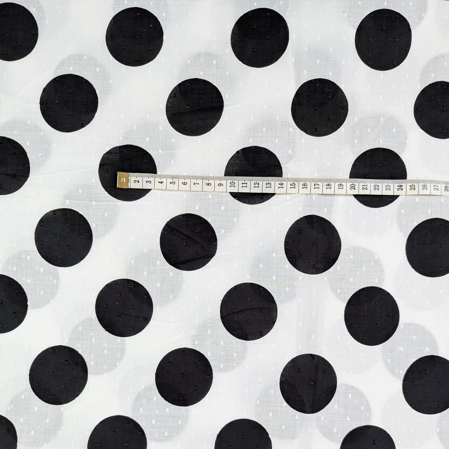 Lightweight cotton - black and white polka dots